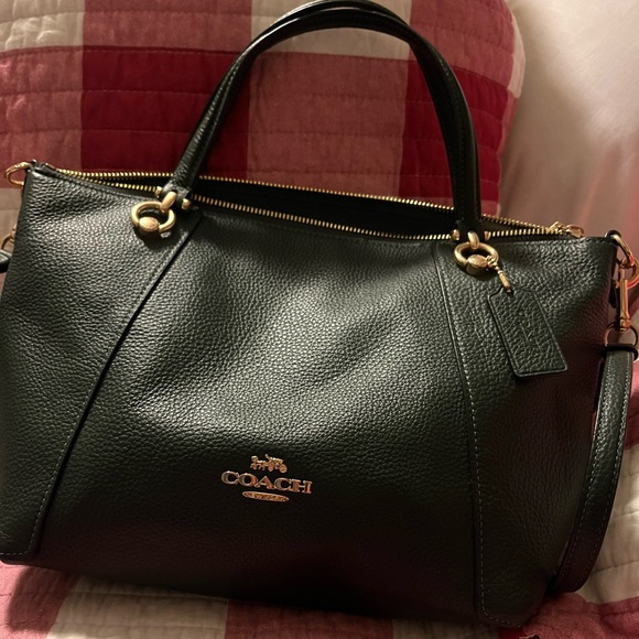 Coach Leather Purse Dark Hunter Green